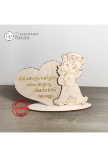 Medinė lentelė "Savo angelą"
